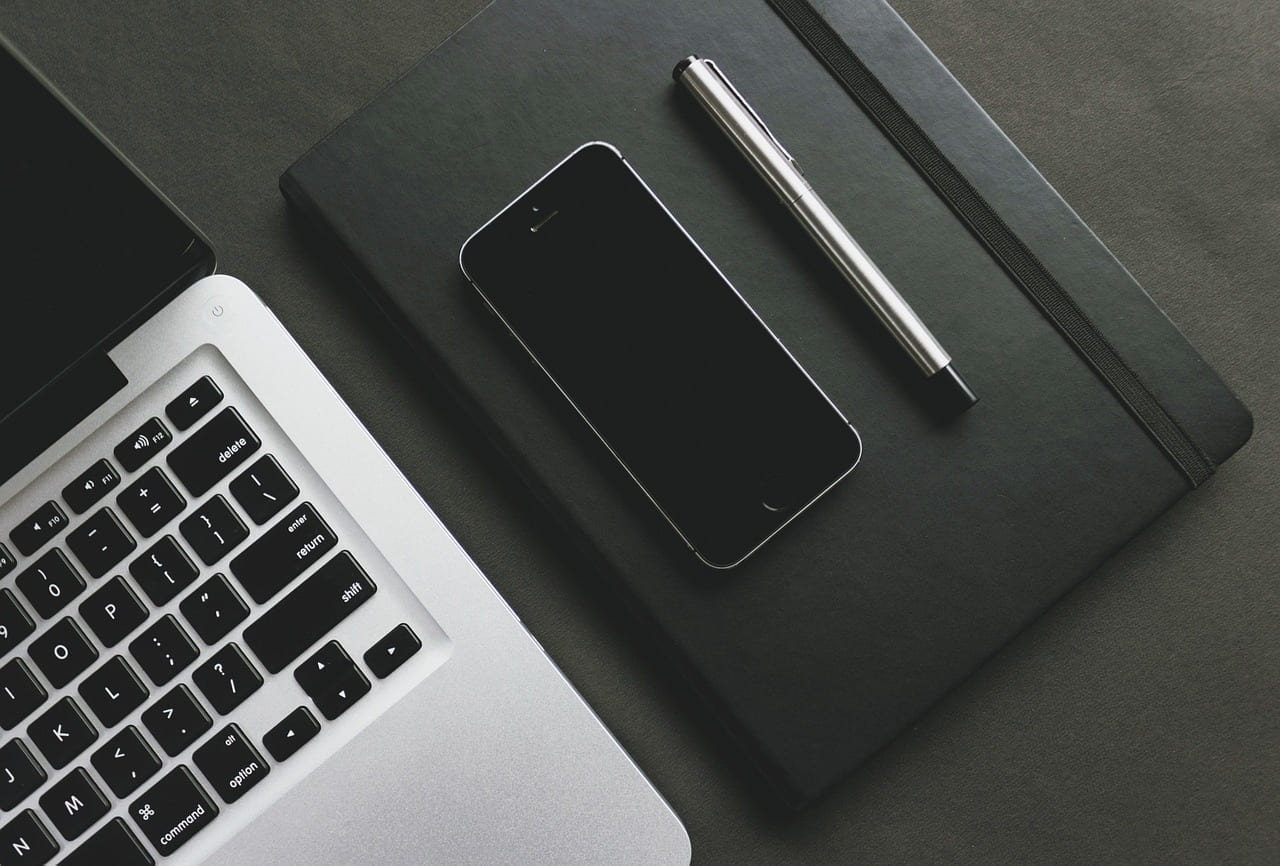 pen, notebook, notepad, diary, stationery, desk, laptop, computer, macbook, keyboard, macbook pro, tech, technology, apple, electronics, minimal, digital, computer hardware, computer keyboard, minimal tech, gray computer, tech, tech, tech, tech, tech on The Tech Shelf